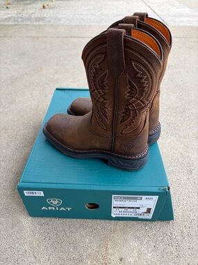 Ariat Rustic Brown Leather Kids' Western Boots